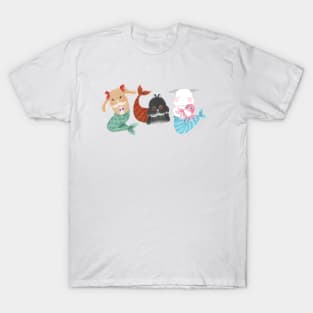 Mermaid Bunny BSC Vertical Line | Bailey Sean Claude x Bunniesmee T-Shirt